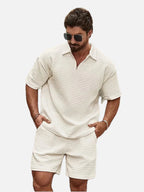 Men's Textured Top and Shorts Co-Ord