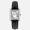 Men's Square Watch with Leather Strap