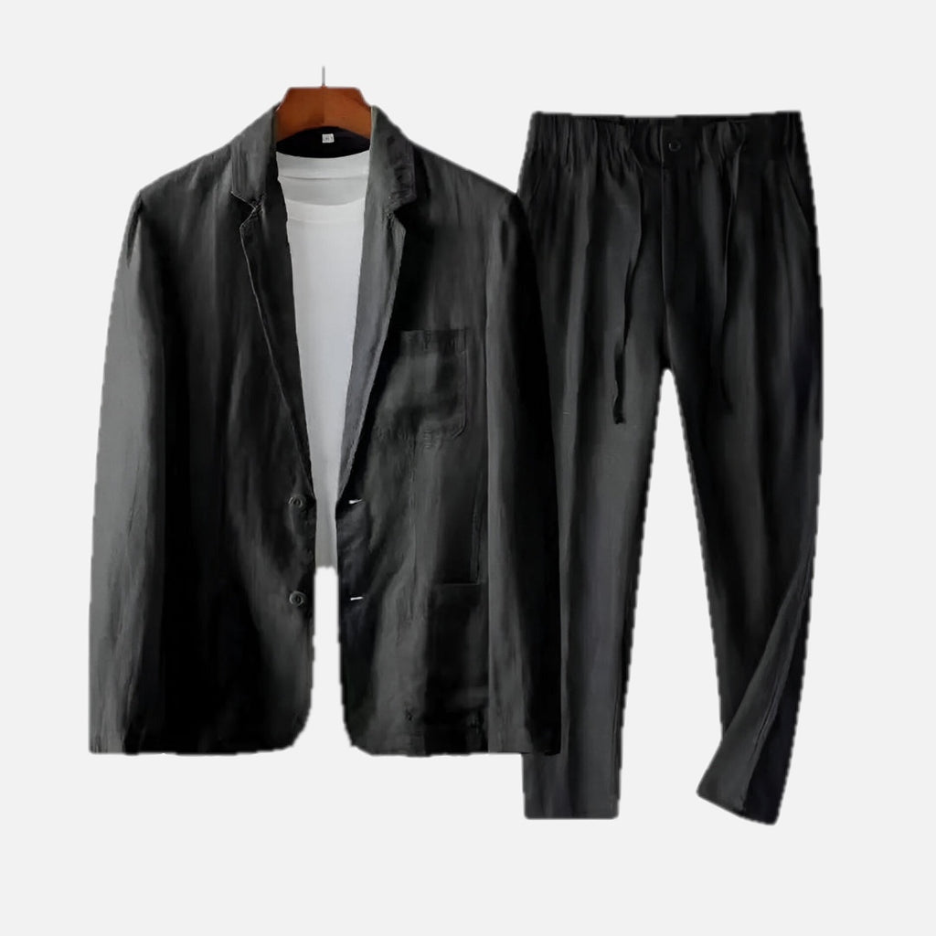 Men's Linen Blazer and Trousers Suit