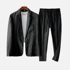 Men's Linen Blazer and Trousers Suit