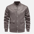Men's Suede-Look Bomber Jacket