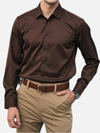 Men's Slim-Fit Mandarin Collar Formal Shirt