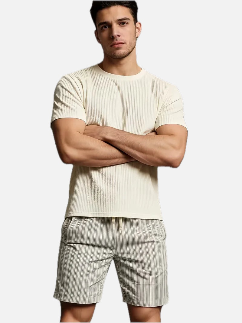 Men's Striped Drawstring Shorts