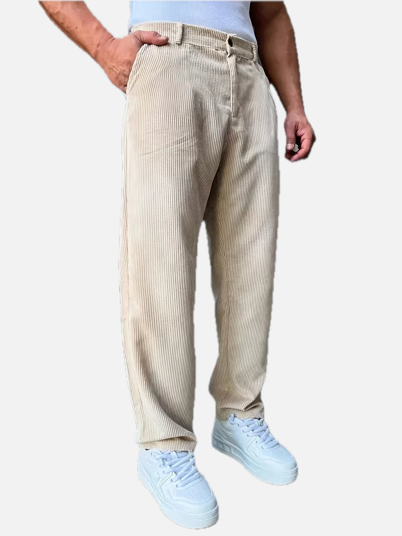 Men's Straight-Leg Corduroy Trousers