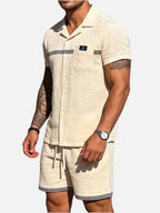 Men's V-Neck Shirt and Shorts Set