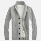 Men's Fleece-Lined Button Cardigan