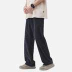 Men's Straight-Fit Trousers with Elasticated Waist