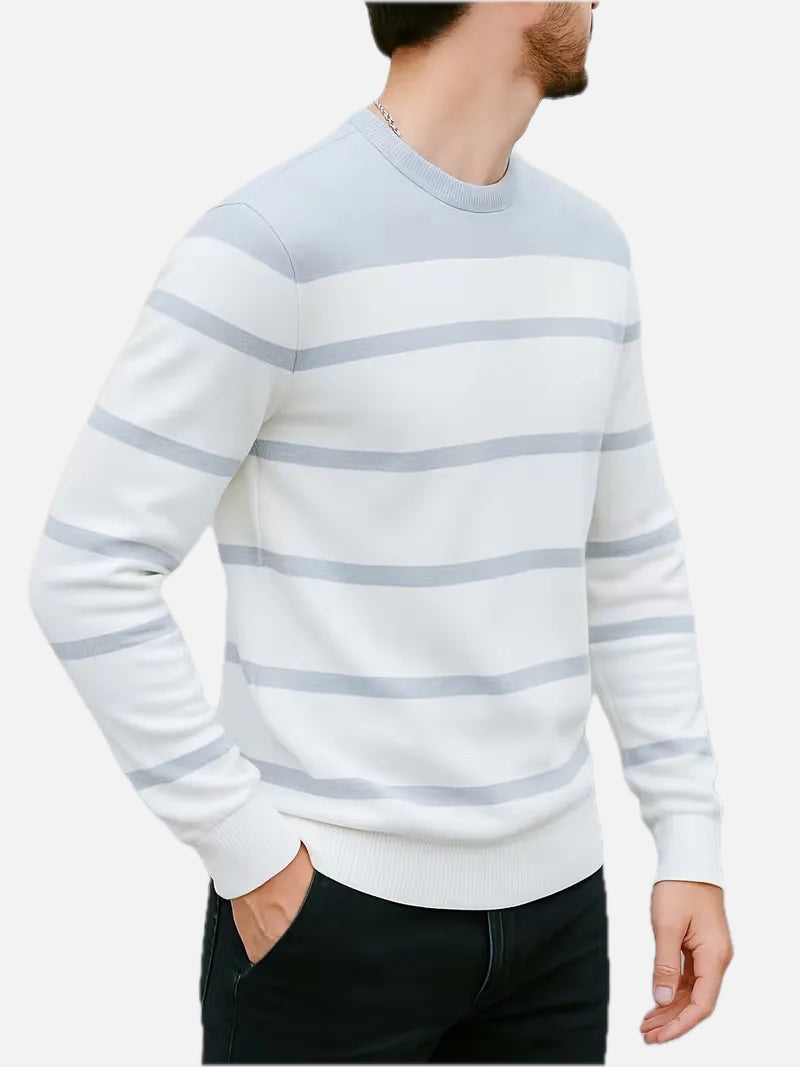 Men's Striped Crew Neck Jumper