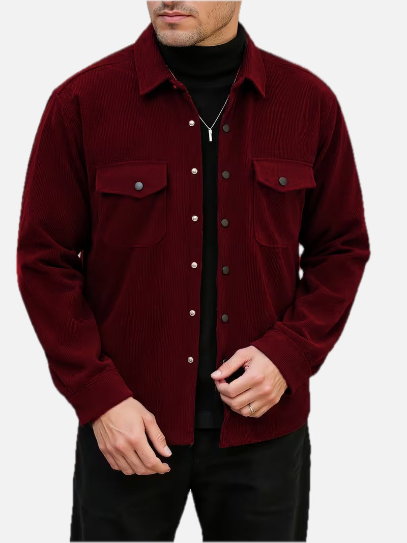 Men's Double-Breasted Corduroy Jacket