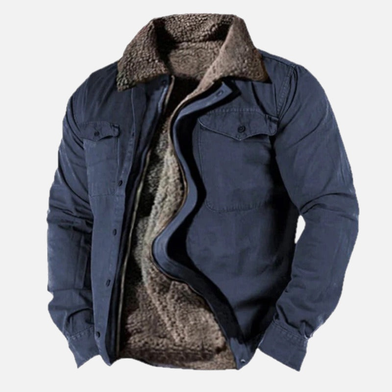 Men's Quilted Jacket with Water-Repellent Finish