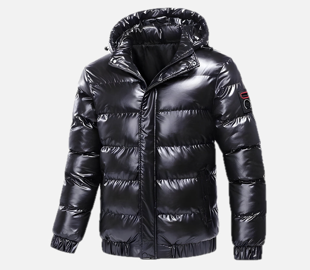 Men's Puffer Jacket with Detachable Hood