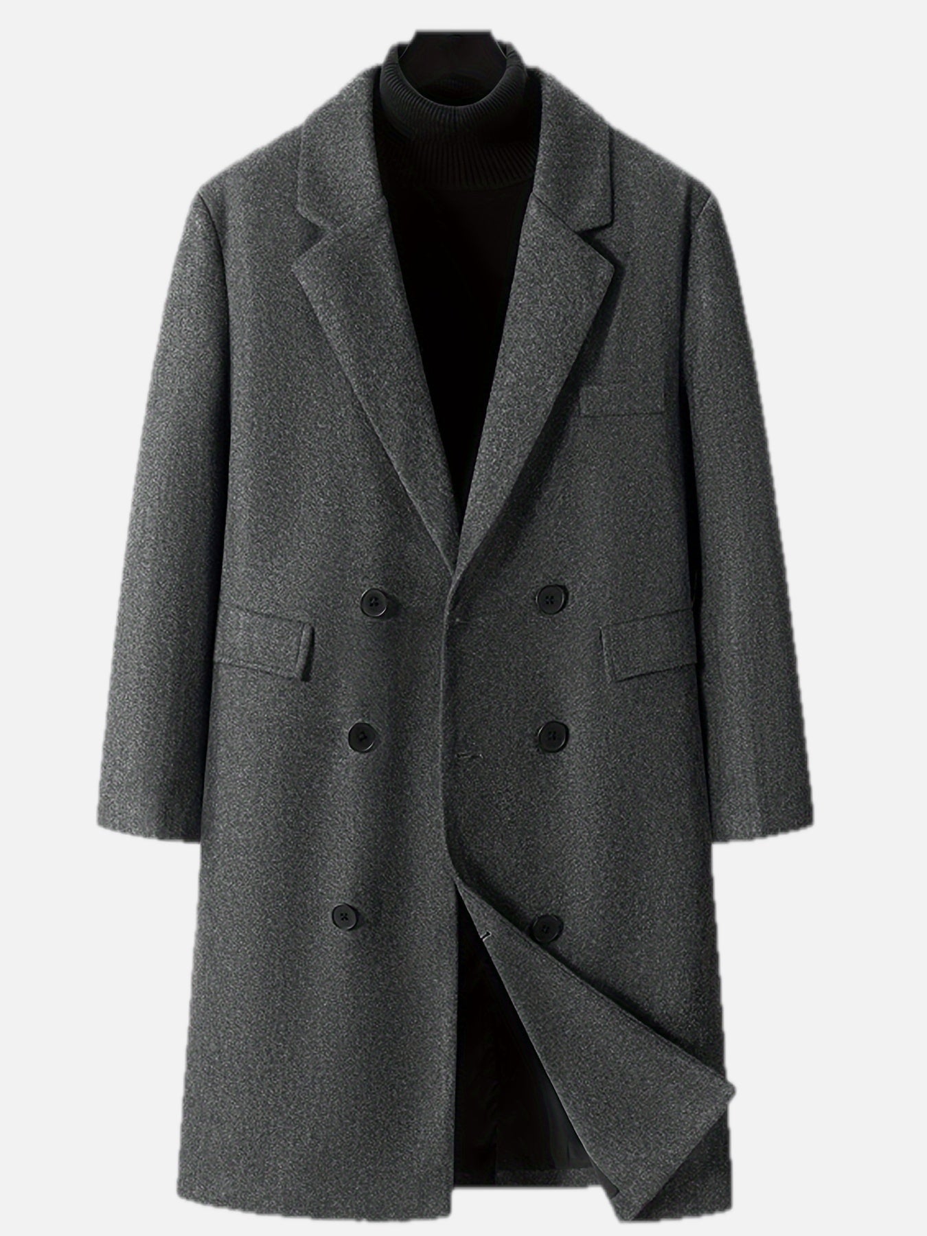 Men's Double-Breasted Winter Coat