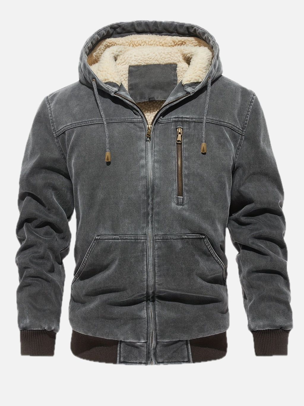 Men's Washed Softshell Jacket with Hood