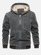 Men's Washed Softshell Jacket with Hood