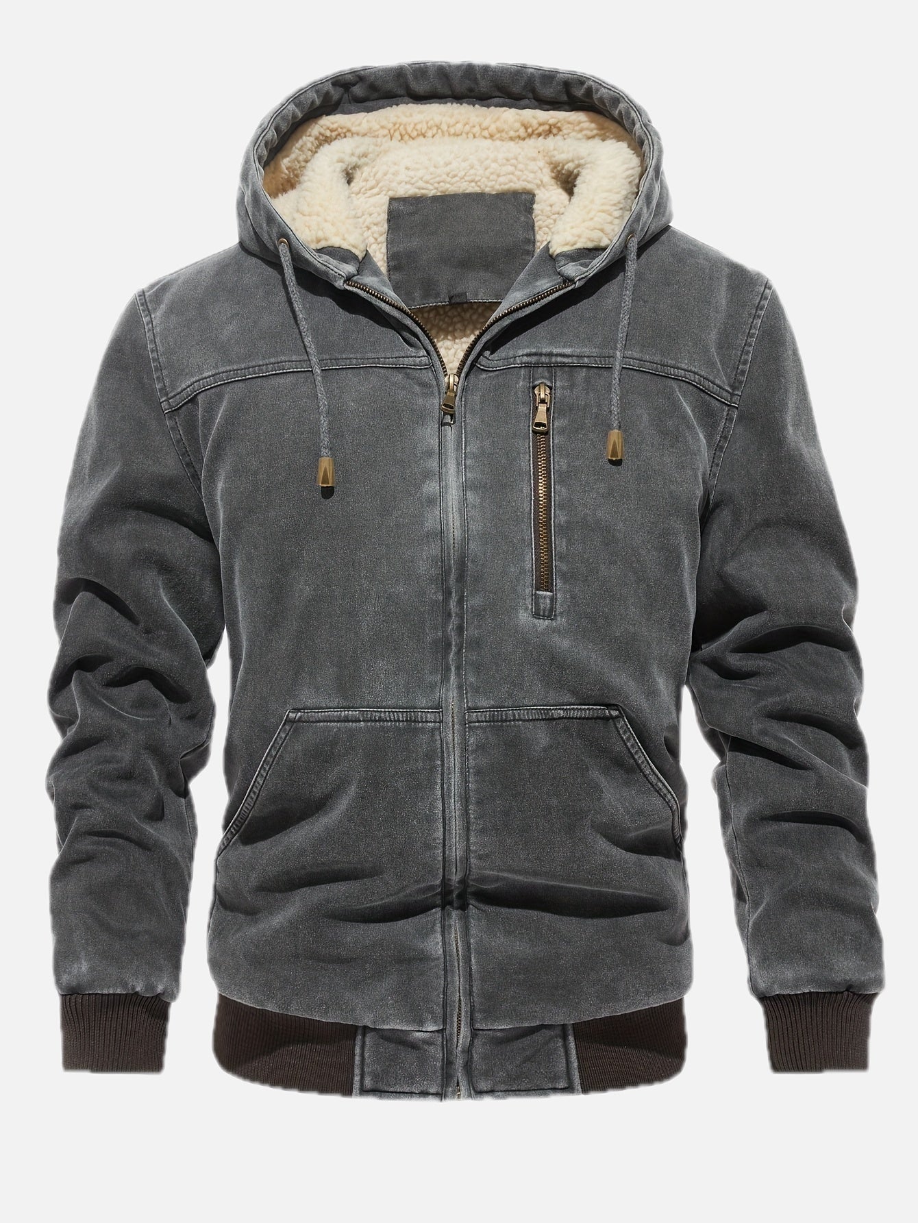 Men's Washed Softshell Jacket with Hood