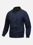 Men's Bomber Jacket with Baseball Collar