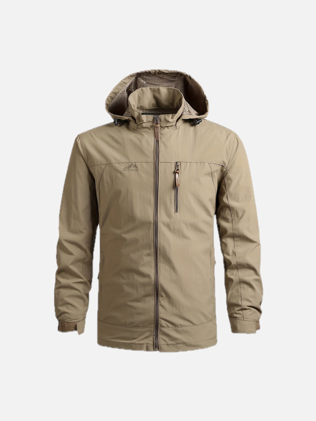 Men's Windbreaker with Detachable Hood