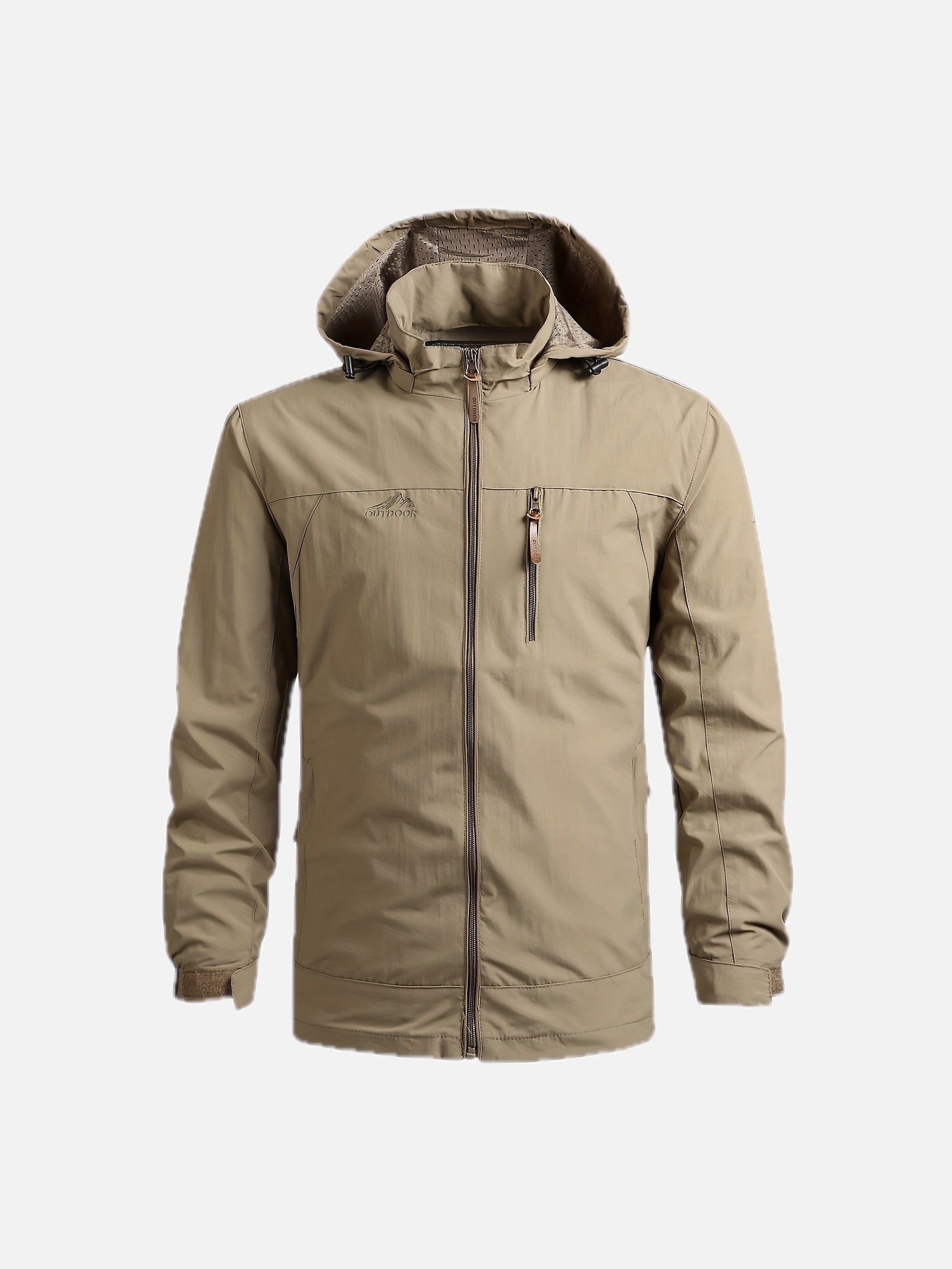 Men's Windbreaker with Detachable Hood