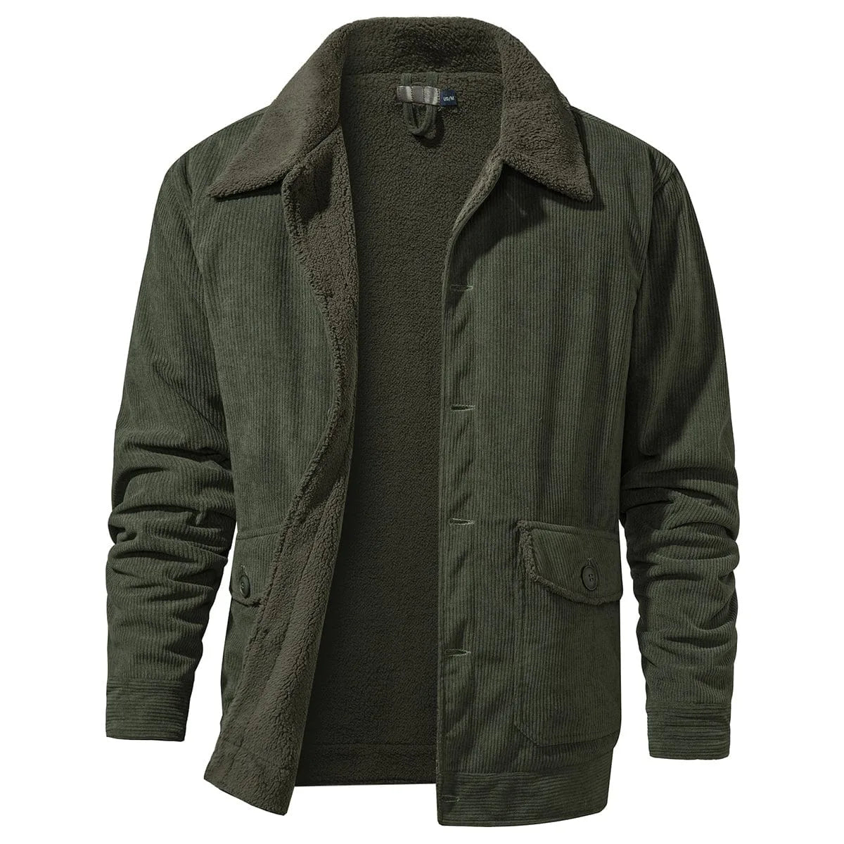 Men's Parka with Shearling-style Collar