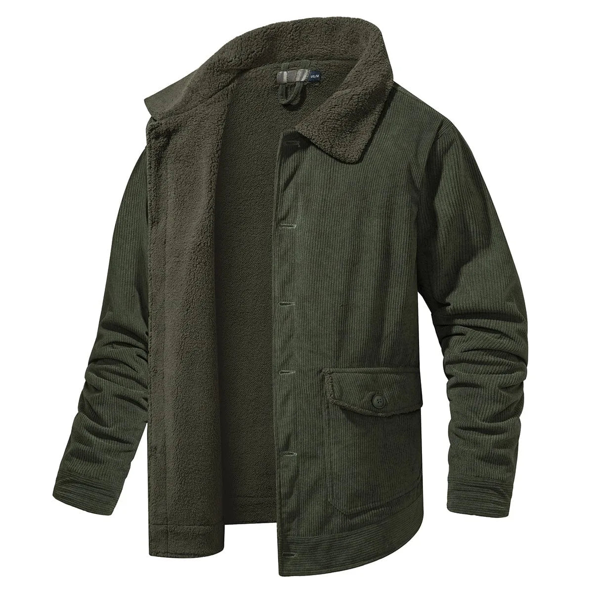 Men's Parka with Shearling-style Collar