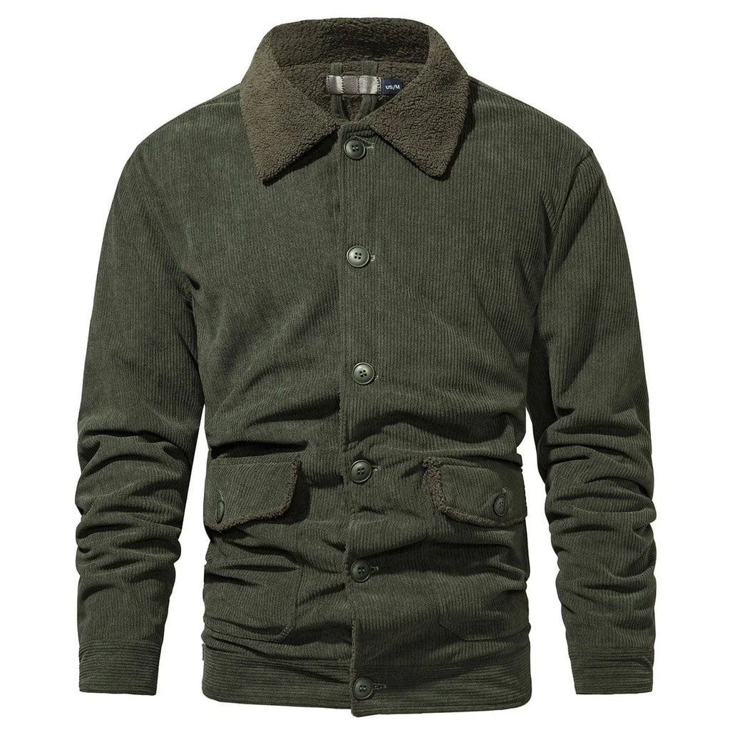 Men's Parka with Shearling-style Collar