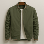 Men's Classic Bomber Jacket – Ribbed Trims