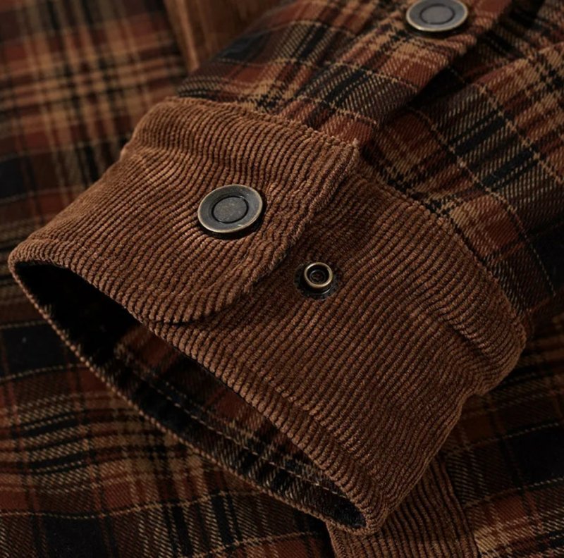 Men's Printed Field Jacket – Borg-Lined Cotton-Blend Outerwear