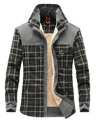 Men's Printed Field Jacket – Borg-Lined Cotton-Blend Outerwear