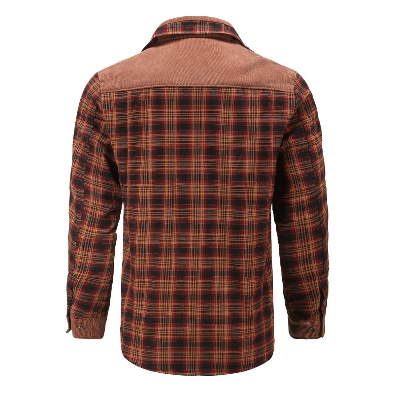 Men's Printed Field Jacket – Borg-Lined Cotton-Blend Outerwear
