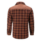 Men's Printed Field Jacket – Borg-Lined Cotton-Blend Outerwear