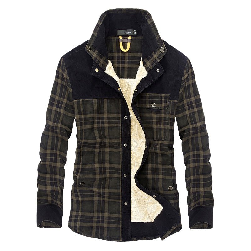 Men's Printed Field Jacket – Borg-Lined Cotton-Blend Outerwear