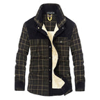 Men's Printed Field Jacket – Borg-Lined Cotton-Blend Outerwear
