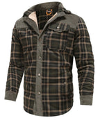 Men's Printed Field Jacket – Borg-Lined Cotton-Blend Outerwear
