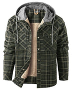 Men's Printed Fleece-Lined Jacket – Relaxed Hooded Layer