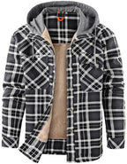 Men's Printed Fleece-Lined Jacket – Relaxed Hooded Layer