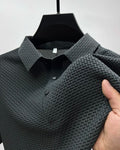 Men's Short-Sleeve Polo Shirt – Lightweight Textured Top