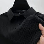 Men's Short-Sleeve Polo Shirt – Lightweight Textured Top