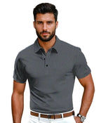 Men's Short-Sleeve Polo Shirt – Lightweight Textured Top