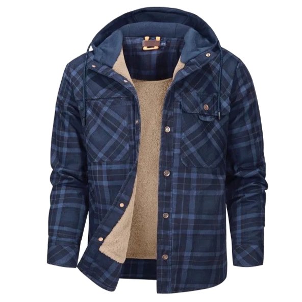 Men's Printed Fleece-Lined Jacket – Relaxed Hooded Layer