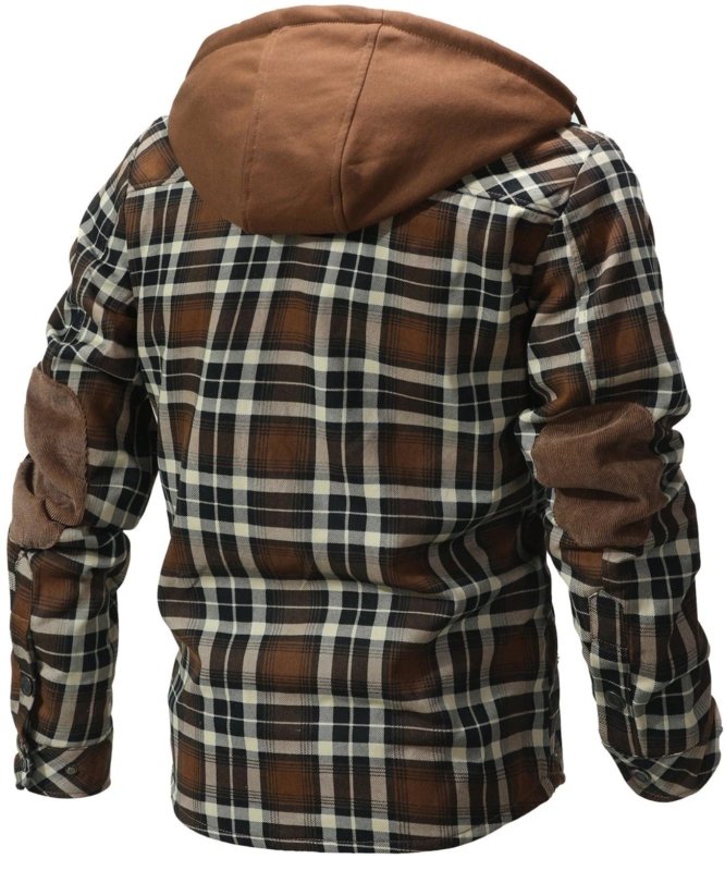Men's Printed Fleece-Lined Jacket – Relaxed Hooded Layer
