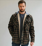 Men's Printed Fleece-Lined Jacket – Relaxed Hooded Layer