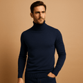 Men's Turtleneck Knit Sweater – Slim Long-Sleeve Pullover