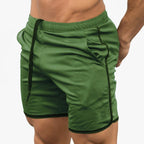 Men's Lightweight Athletic Shorts – Drawstring Elastic-Waist Training
