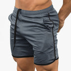 Men's Lightweight Athletic Shorts – Drawstring Elastic-Waist Training