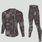 Men's Thermal Base Layer Set – Fleece-Lined Stretch Camouflage Top