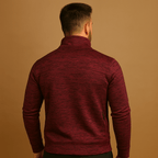 Men's Full-Zip Midlayer Cardigan – Lightweight Stand-Collar Layer