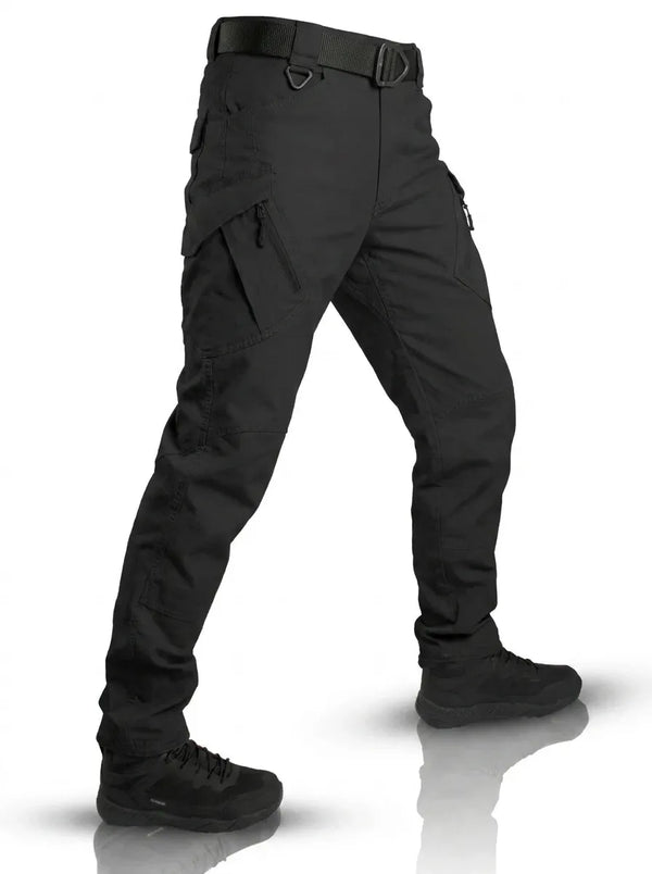 Men's Tapered Utility Cargo Trousers – Multi-Pocket Full-Length Outdoor