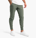 Men's Slim-Fit Stretch Trousers – Tapered Casual Pants