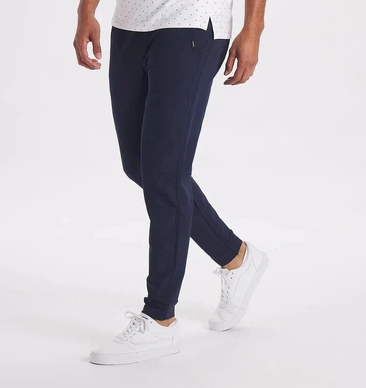 Men's Slim-Fit Stretch Trousers – Tapered Casual Pants