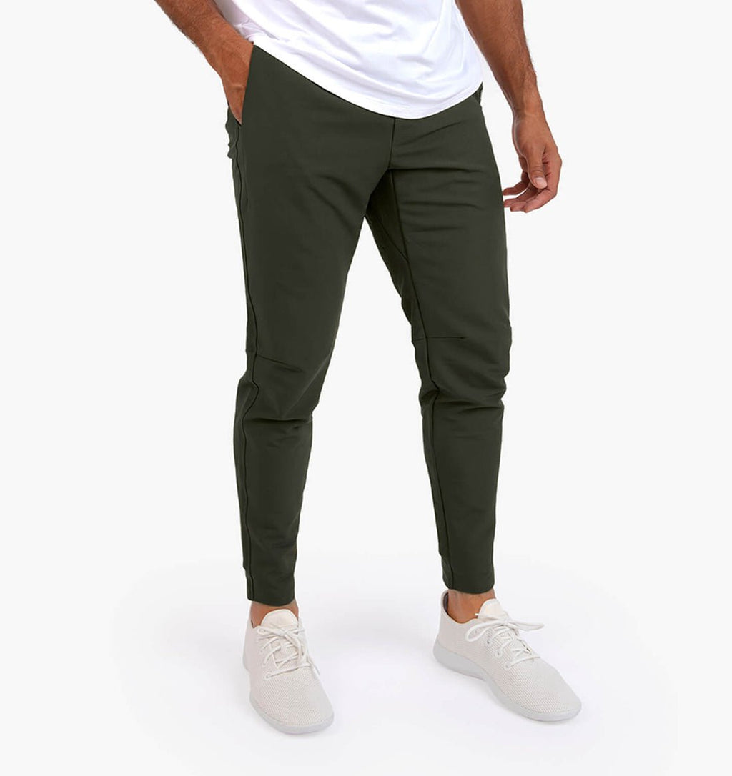 Men's Slim-Fit Stretch Trousers – Tapered Casual Pants